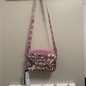UGG Pink and Green Crossbody Bag and matching Vera Bradley Wallet
